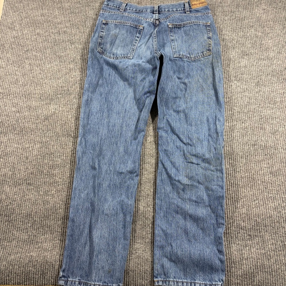 Kirkland Signature Jeans Men's 34x32 Blue Denim Straight Leg Workwear Outdoors